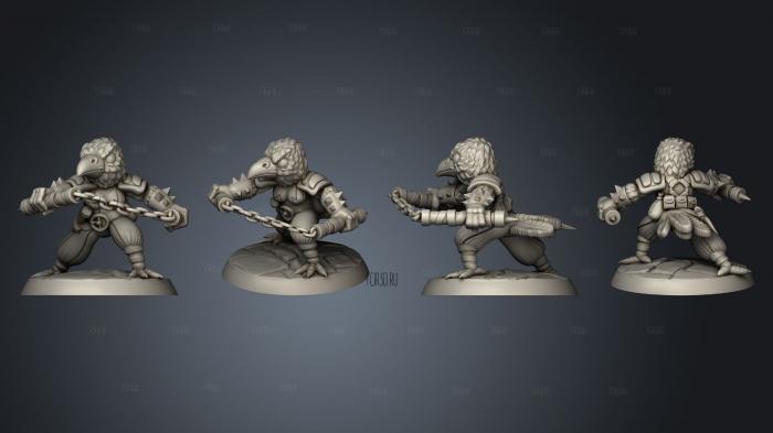 Dice Heads Raven Rogue and Ranger stl model for CNC