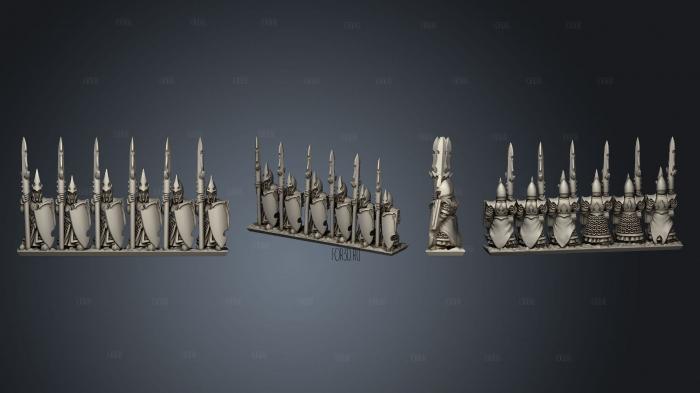 dire elf spears 4 stl model for CNC