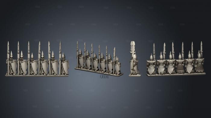 dire elf spears 5 stl model for CNC