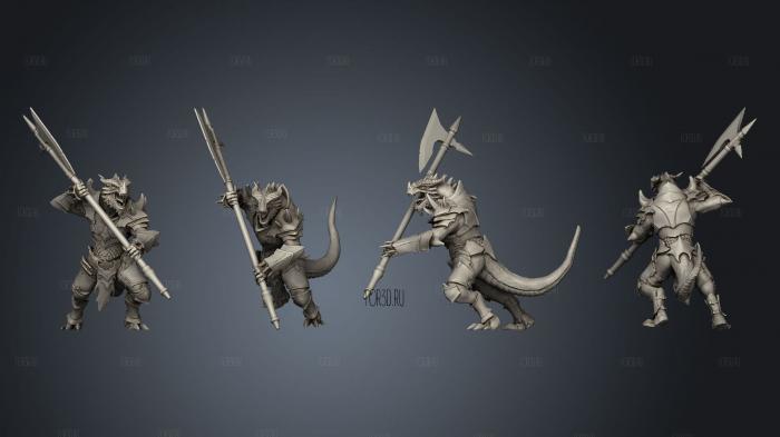 Dragonborn Warrior Attack stl model for CNC