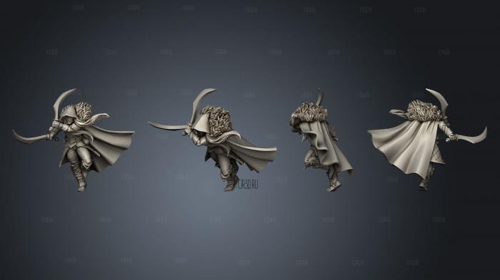 Drow Fighter ver 1 stl model for CNC