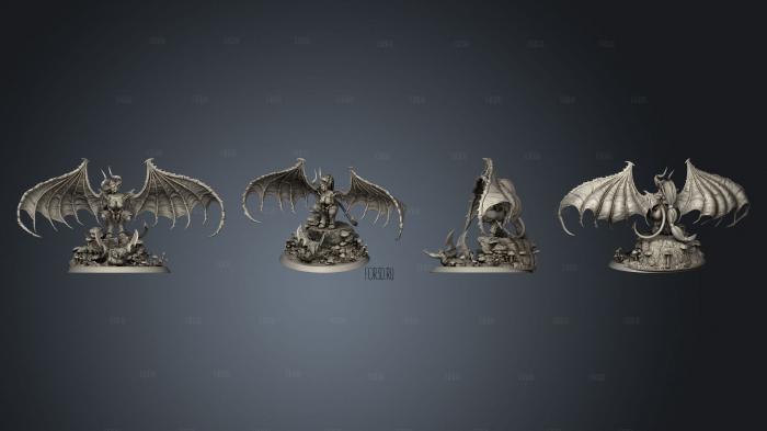 Drow Greater Demonic Valkyrie stl model for CNC