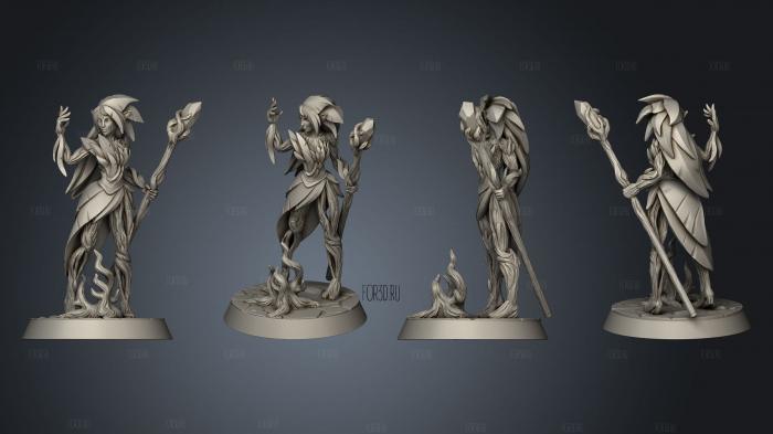 dryad crystal witch stl model for CNC