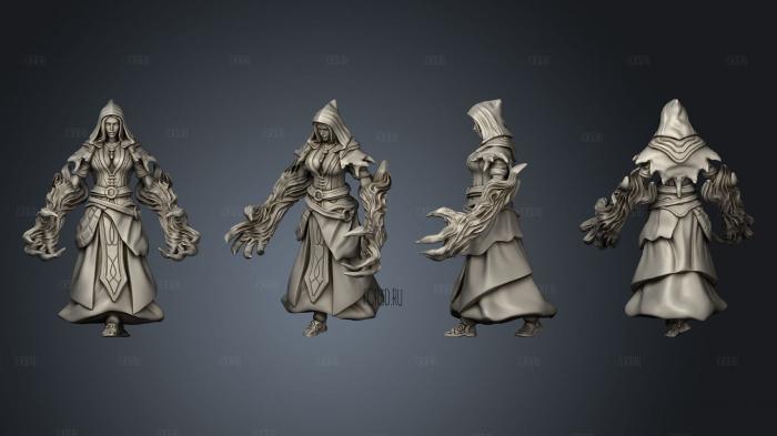 Dungeon Arcane Sorceress Magic Claws stl model for CNC