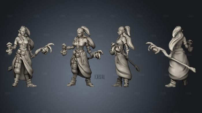 Dungeon Elven Earth Druid Potion stl model for CNC