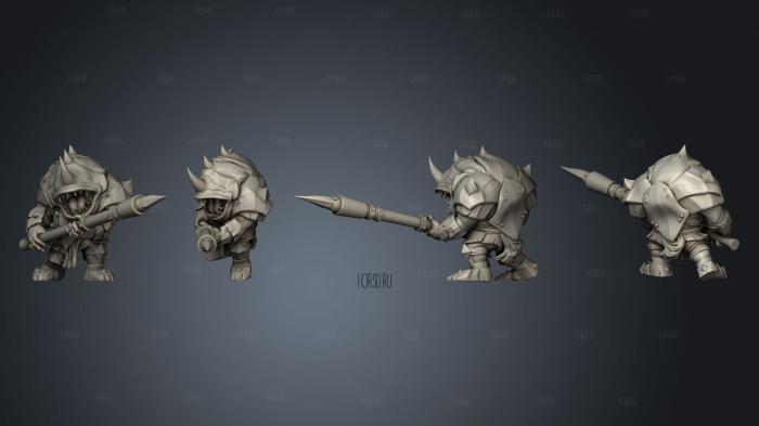 Dungeon Guardian Spear Large stl model for CNC