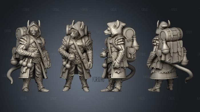 Dungeon Rat Folk Alchemist 3d stl модель для ЧПУ