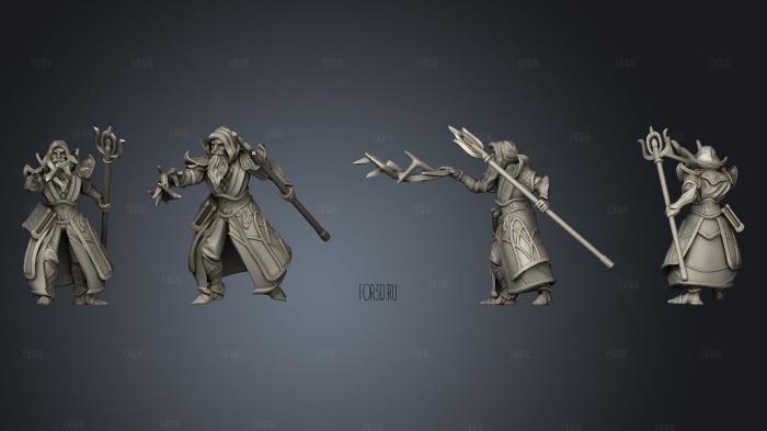 Dwarf HE Male Mage p 2 stl model for CNC