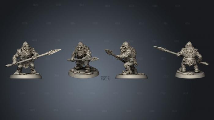 Dwarf Mountaineer 01 stl model for CNC