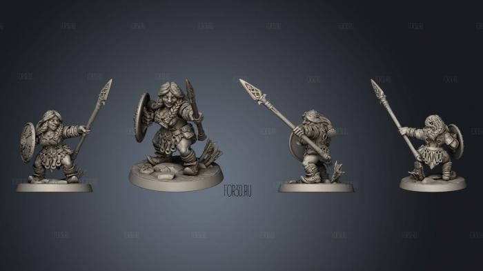 Dwarf Mountaineer 07 stl model for CNC