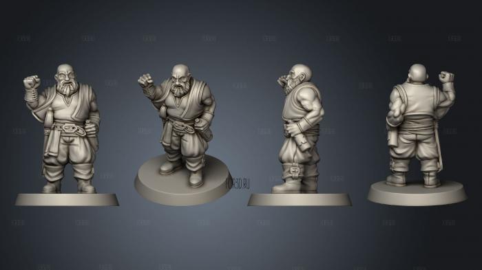 Dwarf pirate 2 stl model for CNC