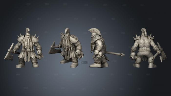 Dwarf Raider Warchief stl model for CNC