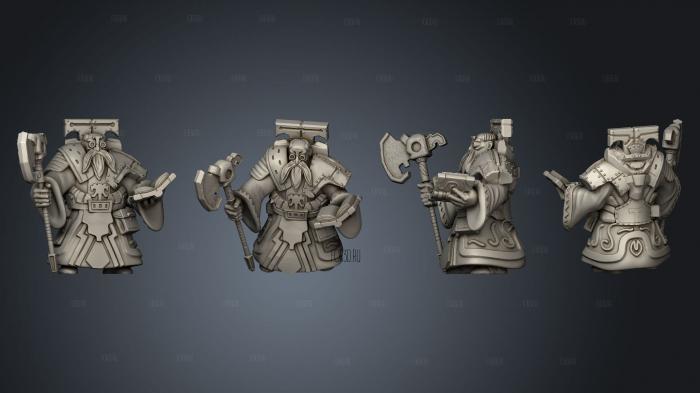 Dwarf theratorian cleric v 1 stl model for CNC