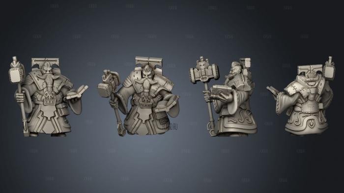 Dwarf theratorian cleric v 2 stl model for CNC