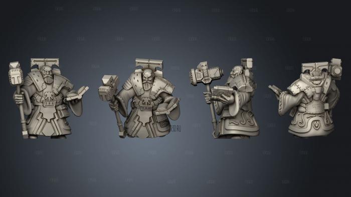 Dwarf theratorian cleric v 3 stl model for CNC