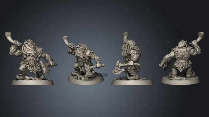 Dwarven Mountaineer A 001 stl model for CNC
