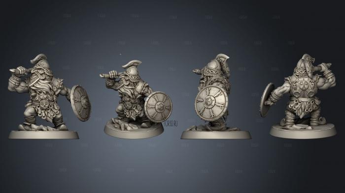 Dwarven Mountaineer A 002 stl model for CNC