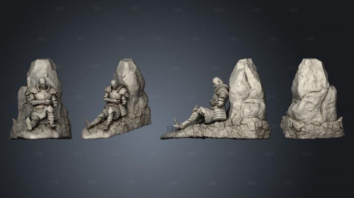 Dying Soldier stl model for CNC
