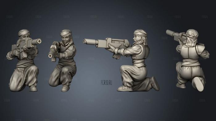 Emperor Laser Rifle Trooper Kneeling stl model for CNC