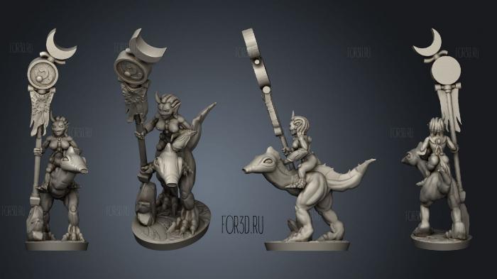 Excess God Cavalry banner stl model for CNC
