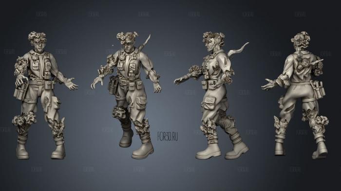 Female Infected Engineer Left Arm stl model for CNC
