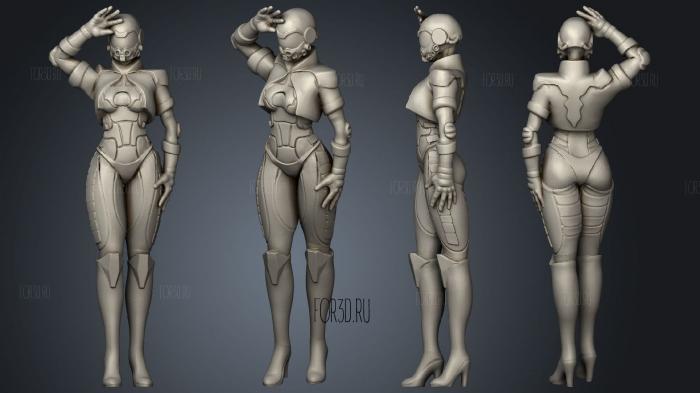 Female Pilots stl model for CNC