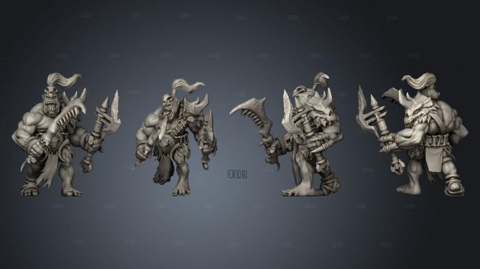 Feral Orc Dual 03 stl model for CNC