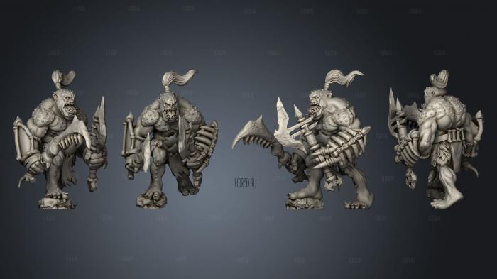 Feral Orc Dual 04 stl model for CNC