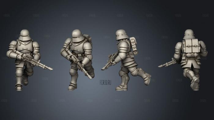 Feudal guard pose 7 stl model for CNC