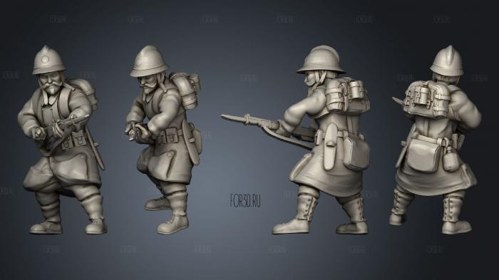 Figurines Soldat belge 3 3d stl модель для ЧПУ