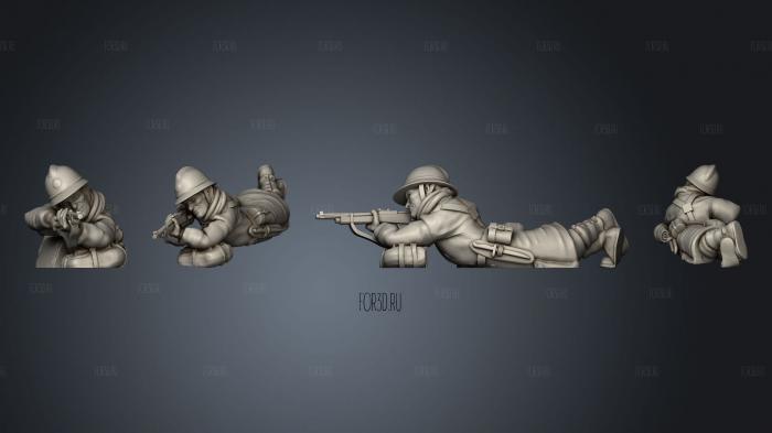 Figurines Soldat belge 4 3d stl модель для ЧПУ