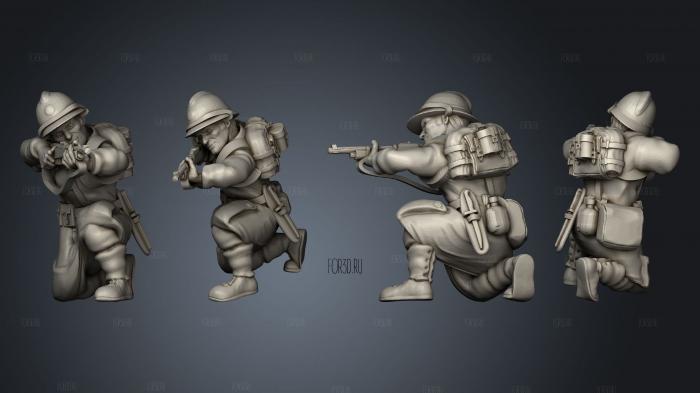 Figurines Soldat belge 5 stl model for CNC