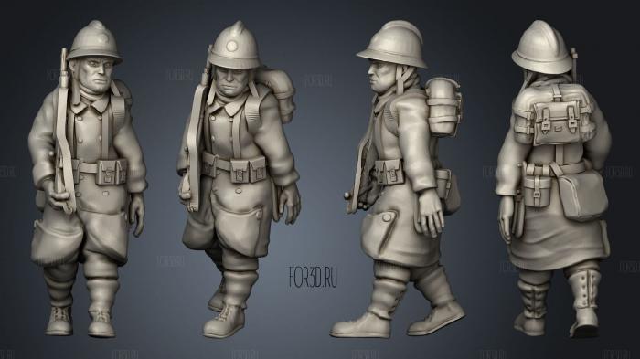 Figurines Soldat belge 7 3d stl модель для ЧПУ