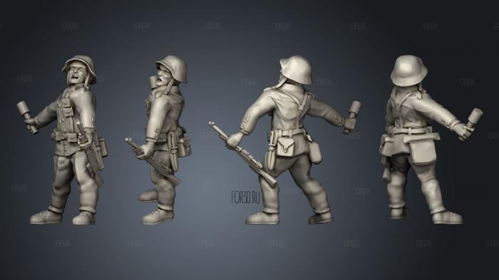 Figurines Soldats suisse 2 stl model for CNC