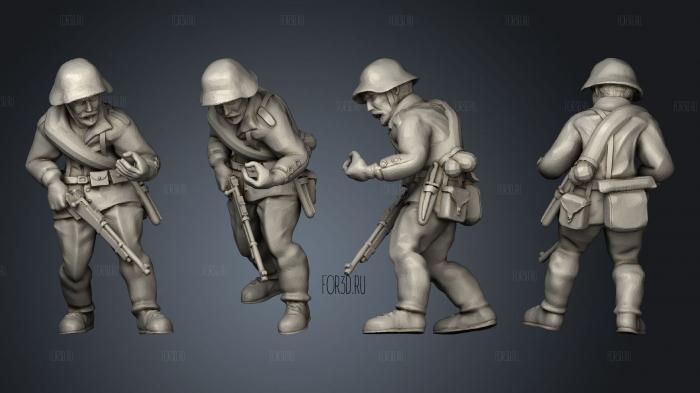 Figurines Soldats suisse 3 stl model for CNC