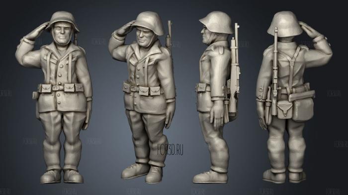Figurines Soldats suisse 5 stl model for CNC