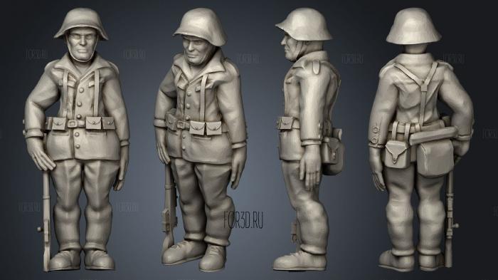 Figurines Soldats suisse 6 stl model for CNC