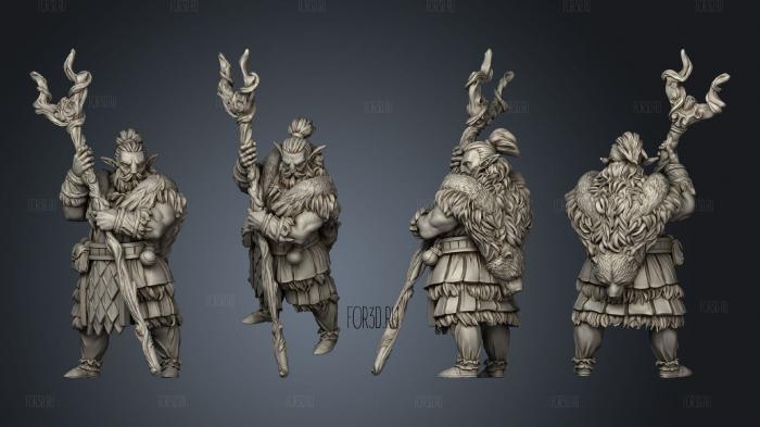 firbolg druid support ready stl model for CNC