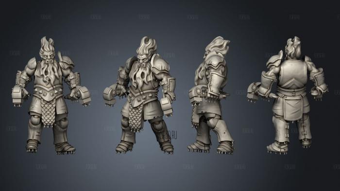 Fire giant body stl model for CNC