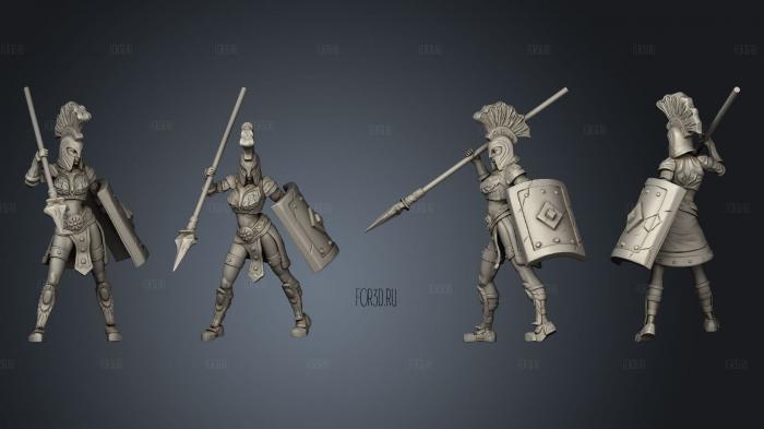 Gladiator Female Spear stl model for CNC