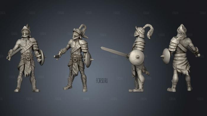 Gladiator Male Sword stl model for CNC