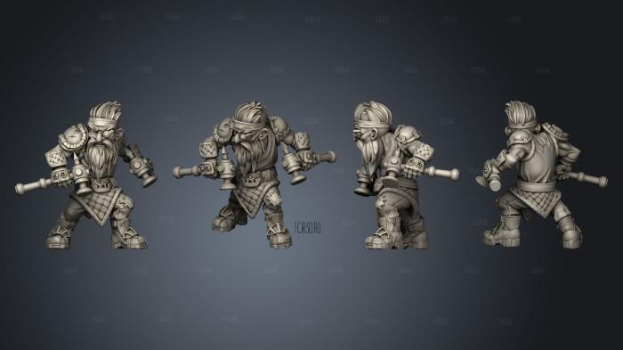 Gnome Artificer B stl model for CNC