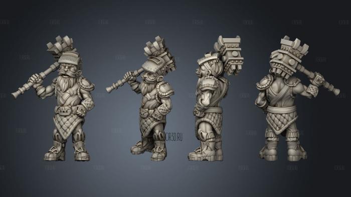 Gnome Artificer C stl model for CNC