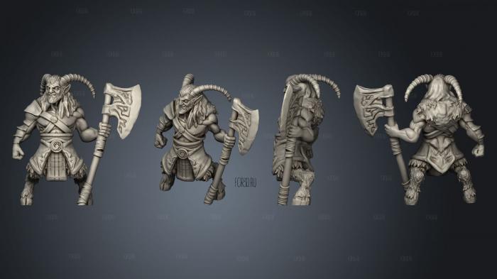 Goatman 03 Barbarian stl model for CNC