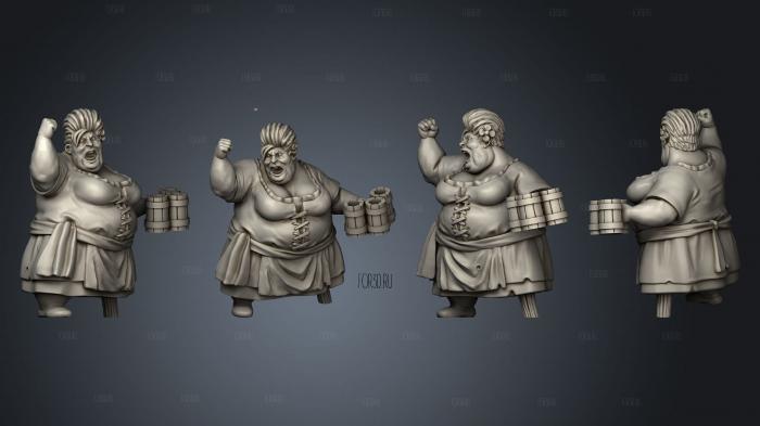 Gobertown Townfolks Barmaid 3d stl модель для ЧПУ