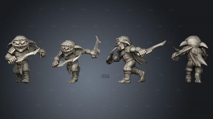 goblin archer hooded ps 007 stl model for CNC