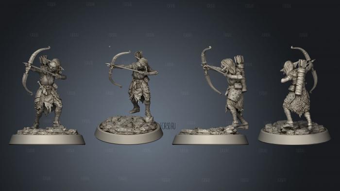 Goblin Archer stl model for CNC