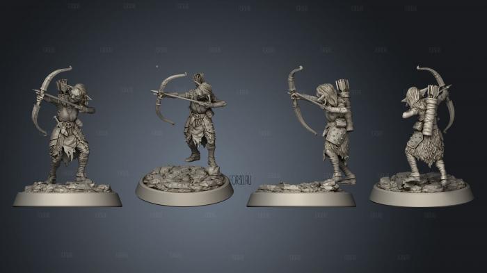 Goblin Archer stl model for CNC