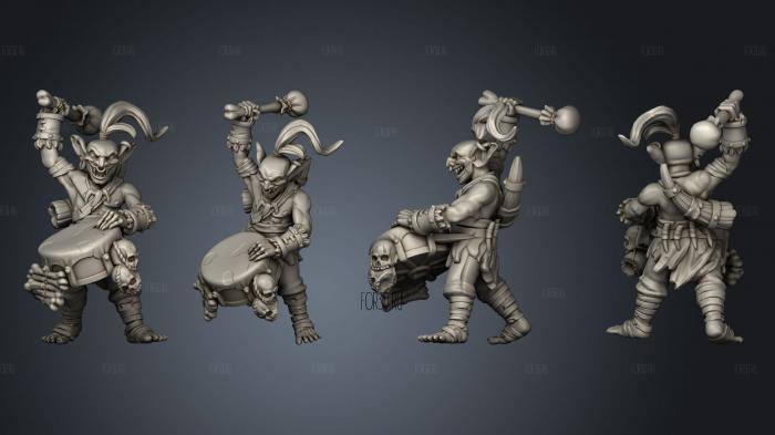 Goblin Drummer stl model for CNC