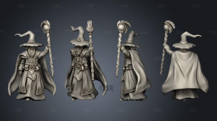 Gray Wizard stl model for CNC